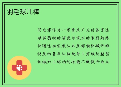 羽毛球几棒